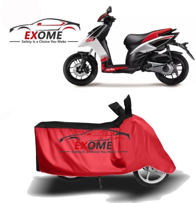 EXOME Two Wheeler Cover for Aprilia(SR 150, Red, Black)