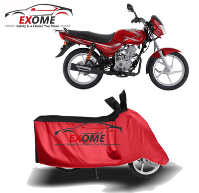 APNEK Two Wheeler Cover for Bajaj(Platina 100 DTS-i, Red, Black)