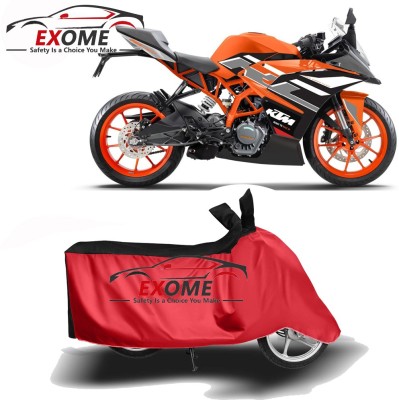 ENTIRELY ELITE Two Wheeler Cover for KTM(RC 200, Red, Black)