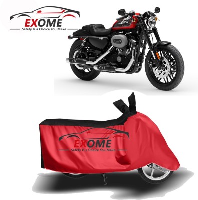 ENTIRELY ELITE Two Wheeler Cover for Harley Davidson(Roadster, Red, Black)