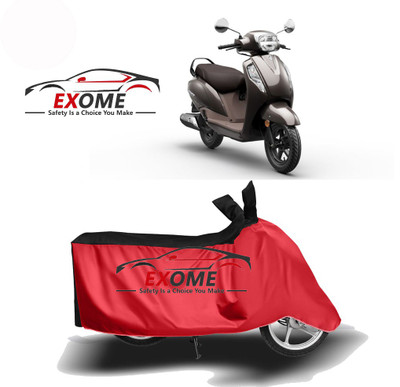 APNEK Two Wheeler Cover for Suzuki(New Access 125, Red, Black)