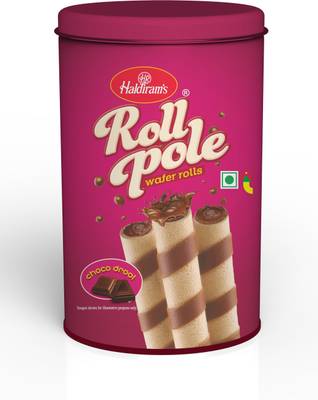 Haldiram's Wafer Rolls Chocolate 150 g X 1 Tin Wafer Rolls