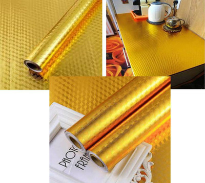 Aman Enterprises Foils Fantasy Gold Wallpaper(L x W: 200 cm x 60 cm)