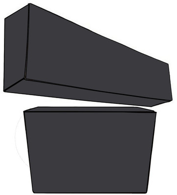 Delideal Air Conditioner  Cover(Width: 44 cm, Grey)