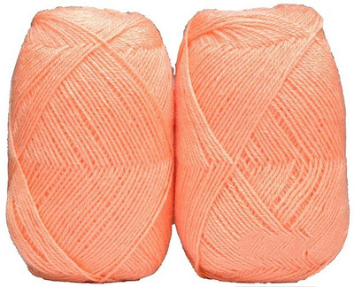 RCB Oswal Chirag Peach (400 gm) Wool Ball Hand Knitting Wool/Art Craft Soft Fingering Crochet Hook Yarn, Needle Knitting Yarn Thread Shade no-10
