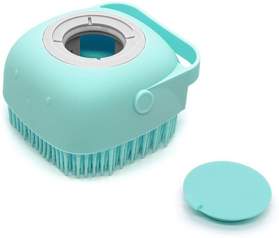 SS Enterprises Silicone Bath Brush with Soft Bristles & Soap Dispenser for Full Body Cleaning (Pack of 1) Multicolor