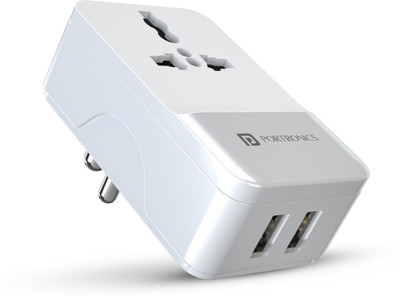 Portronics 18 W Quick Charge 3.4 A Wall Charger for Mobile(White)