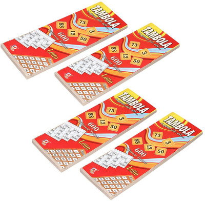aK collection Deluxe Housie Tambola Tickets (Multicolour) - Set of 2400 Party & Fun Games Board Game Party & Fun Board Game