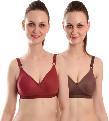 Viral Girl Women Everyday Non Padded Bra(Brown, Maroon)