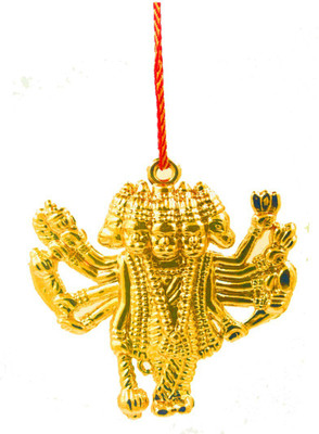 AFH Panchamukhi Hanuman Gold Plated Car Mirror Charm Decorative Hanging Ornament Car Hanging Ornament(Pack of 1)