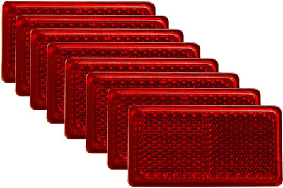 Allpartssource Reflex Reflector red set of 8 Car Reflector Light(Red)