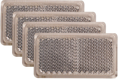 Allpartssource Reflex Reflector White pack of 4 Car Reflector Light(White)