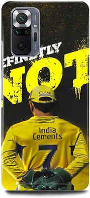 JUGGA Back Cover for Redmi Note 10 Pro, MAHENDRA, SINGH, DHONI, MS, DHONI, CSK, PLAYER(Yellow, Hard Case, Pack of: 1)