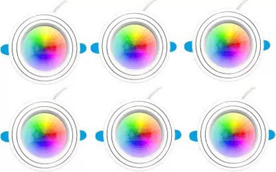 Nightstar 9 WATT 3 COLOUR IN 1 CEILING LIGHT 6 PCS Recessed Ceiling Light Ceiling Lamp(Multicolor)