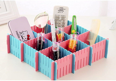 SKYBUCKET Drawer Clapboard Divider Plastic Strips Separators 8 Pcs Drawer Divider(Plastic)