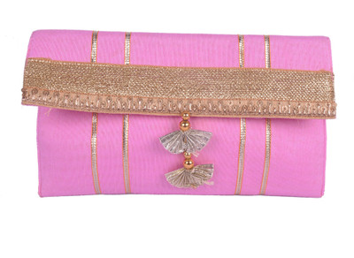 SHRISHA CREATION Party Pink  Clutch