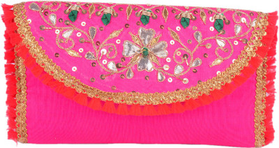 SHRISHA CREATION Party Pink  Clutch