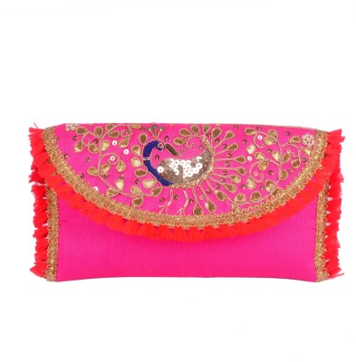 SHRISHA CREATION Party Pink  Clutch