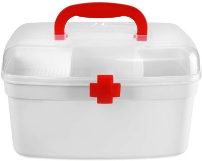 DALUCI First Aid Box Lockable Medicine Box with Detachable Tray & Handle Medical Kit/ First Aid Kit(Home, Sports and Fitness, Vehicle, Workplace)