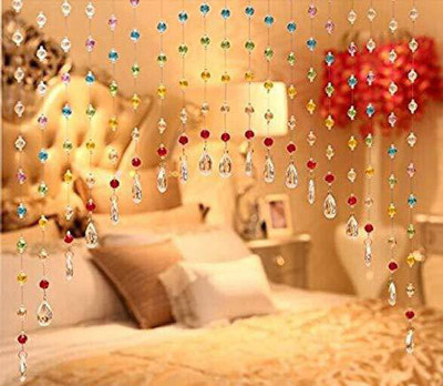 LightWave 60 cm (2 ft) Polyester Transparent Door Curtain Single Curtain(Solid, White)
