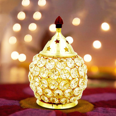 NAVYAKSH 1 Brass Table Diya(Height: 6 inch)