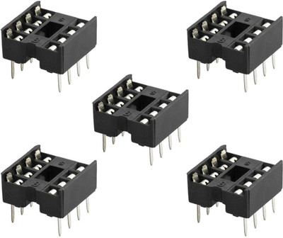 INSIGNIA LABS 8 Pin DIP IC Socket-Base-Connector ( Pack of 5 )| 8PIN IC BASE Electronic Components Electronic Hobby Kit