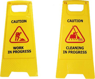 AMIGOS STORE Work in progress, Cleaning in Progress Emergency Sign(Reflective Sign)