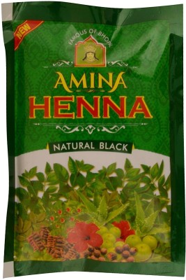Amina Henna, Natural Black Mehendi Powder, 3000 g (Pack of 120)(3000 g)