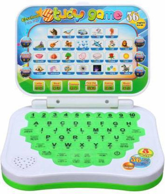 MOCK LEE Mini Laptop for Kids, with Sounds. Learn English Study Game, Laptop Toy(Multicolor)