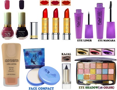 CLUB 16 Monsoon Bridal Special High Quality Makeup Kit of 11 Makeup Items ADR73(Pack of 11)