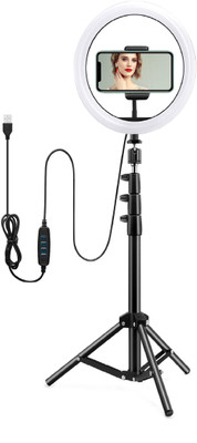 Worricow TOP SELLING Professional Big LED Ring Light with 6.9 Feet Tripod Stand,3 Color Modes Dimmable Lighting for YouTube, Photo-Shoot, Video Shoot, Live Stream, Makeup And Vlogging Flash(Black)