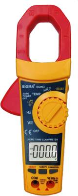 SIGMA AC DC Clamp Meter VC 903 TRMS, Current upto 1200A AC DC Digital Multimeter  (Multicolor 6000 Counts)