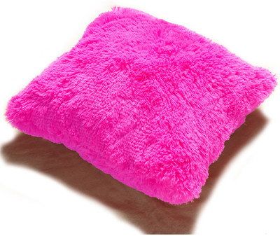 PriMaryHoMe Microfibre Solid Cushion Pack of 1(Dark Pink)