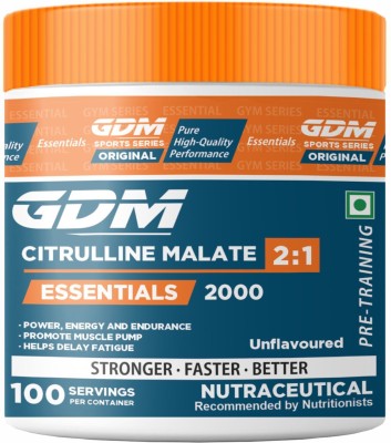 gdm nutraceuticals llp Citrulline Malate 2:1 - 100 Servings Plant-Based Protein (200 g, Unflavoured) Plant-Based Protein(200 g, Unflavored)