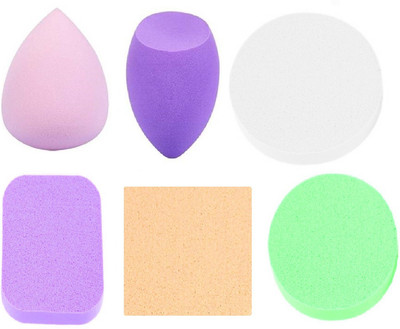 FELICECHIARA Makeup 6 in 1 Cotton Pad Applicator Foundation Makeup Blender Powder Buff Sponge