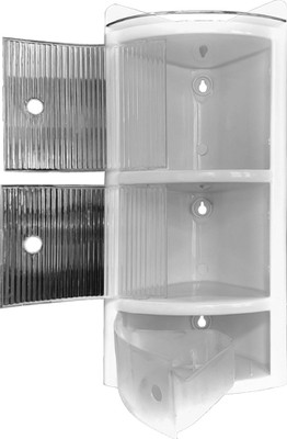 URBAN CHOICE corner shelf bathroom rack storage organizer Plastic Wall Shelf(Number of Shelves - 4, White)