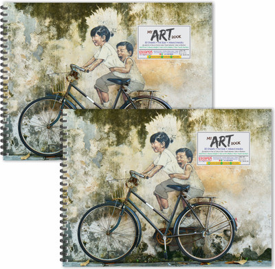 ESCAPER Cycle Kids Theme Sketch Books A4 Size (50 Sheets - Pack of 2 Units)| Artist Sketch Pads | Artist Drawing Books Sketch Pad(50 Sheets, Pack of 2)
