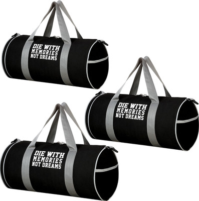 Dmade 3 water resistant premium quality sports bag with separate shoe compartment(Black, Kit Bag)