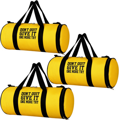 Dmade 3 water resistant premium quality sports bag with separate shoe compartment(Yellow, Kit Bag)