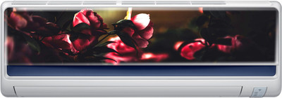 DivineDesigns 23 cm Red Flowers in Nature AC Sticker Self Adhesive Sticker(Pack of 1)