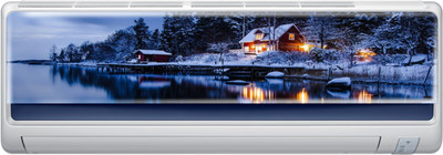 DivineDesigns 23 cm Nature Snow View Self Adhesive Sticker(Pack of 1)
