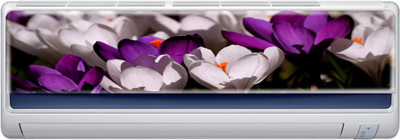 DivineDesigns 23 cm White Purple Lilly Self Adhesive Sticker(Pack of 1)