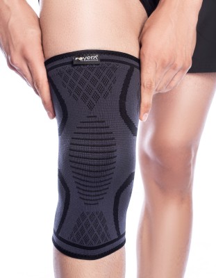 FOVERA Knee Compression Sleeve (1 Pair) - Knee Pain Relief for Men and Women Knee Support(Black)