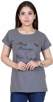 Ogarti Casual Printed Women Black Top