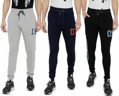 ARDEUR Printed Men Grey, Blue, Black Track Pants
