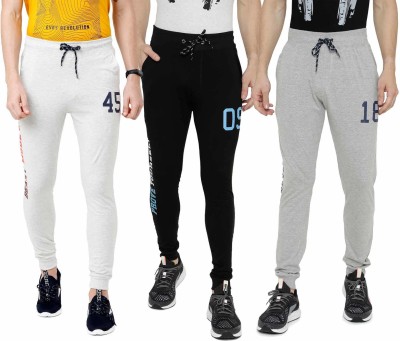ARDEUR Printed Men White, Black, Grey Track Pants