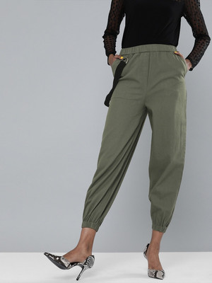 SASSAFRAS Regular Fit Women Green Trousers