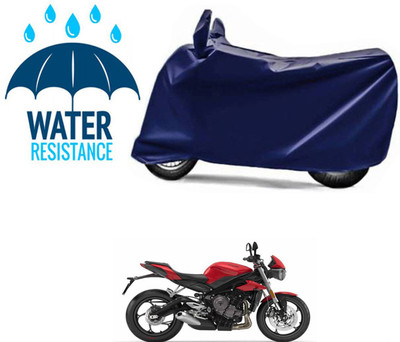 RONISH Waterproof Two Wheeler Cover for Triumph(Street Triple, Blue)