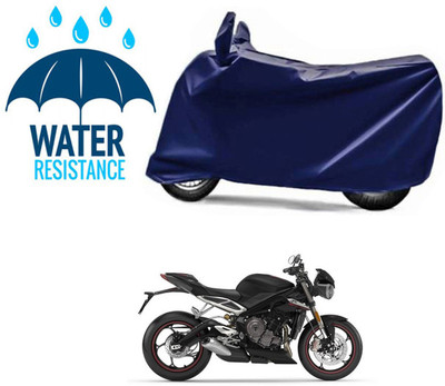 RONISH Waterproof Two Wheeler Cover for Triumph(Street Triple RS, Blue)