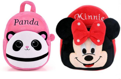 AMANVANI BM-New combo of 2 pink panda, red minnie38.1 12 L Backpack(Multicolor)